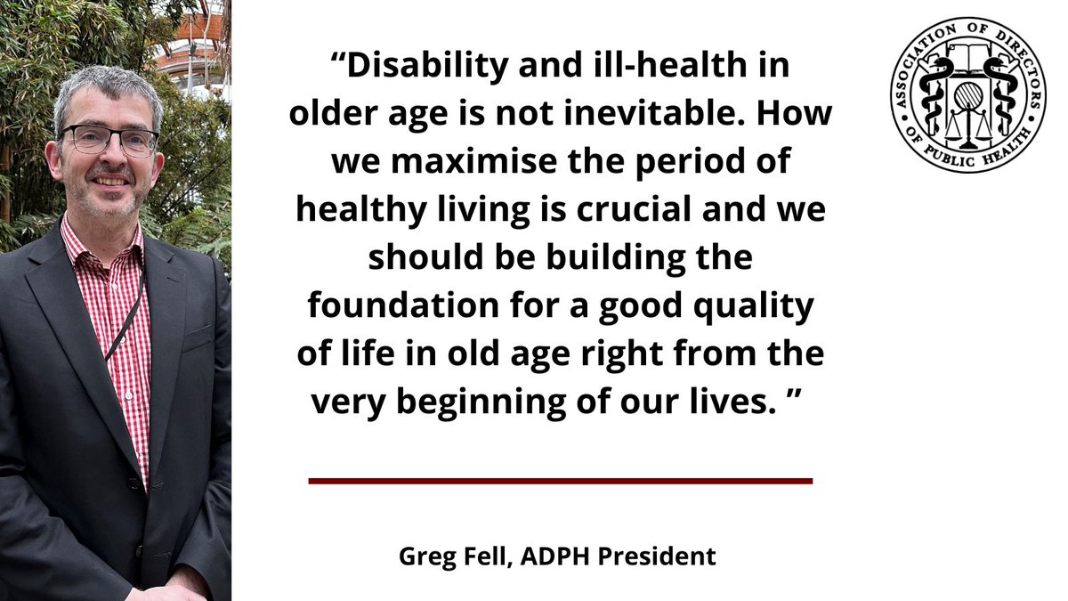In this month's blog, @ADPHUK President, @felly500 discusses why preventing ill-health at all stages of life is essential to supporting our ageing society. 👀Read in full➡️adph.org.uk/2024/02/health…