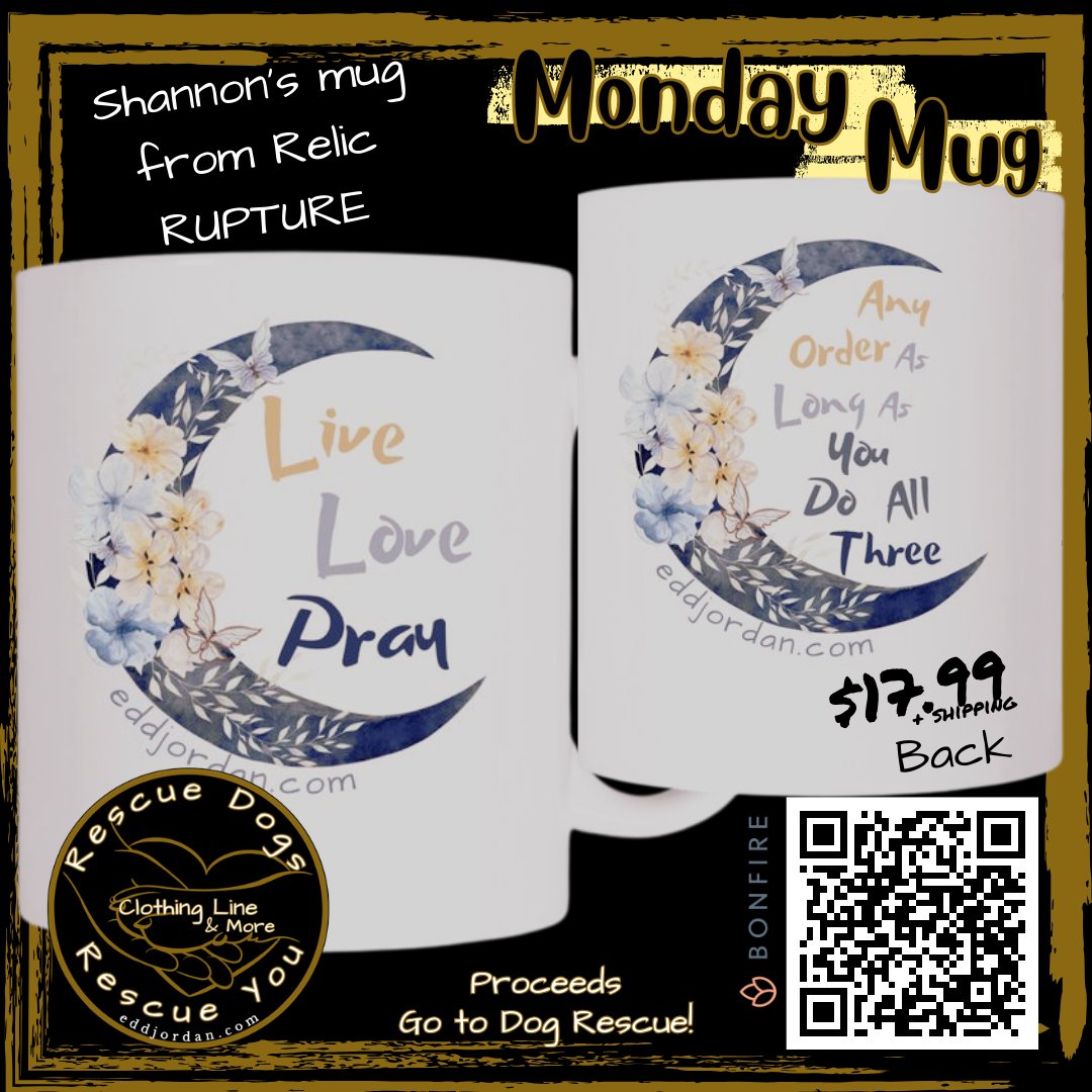 EDDJordan1's tweet photo. Be a part of the story-Shannon's Mug from Relic RUPTURE! Proceeds to #dogrescue Buy #rdry @bonfire https://t.co/jUyAIOgDWa Visit https://t.co/XG7HDY6BBB #fundraising #relicrupture #mugs https://t.co/XzpPUWKx9m