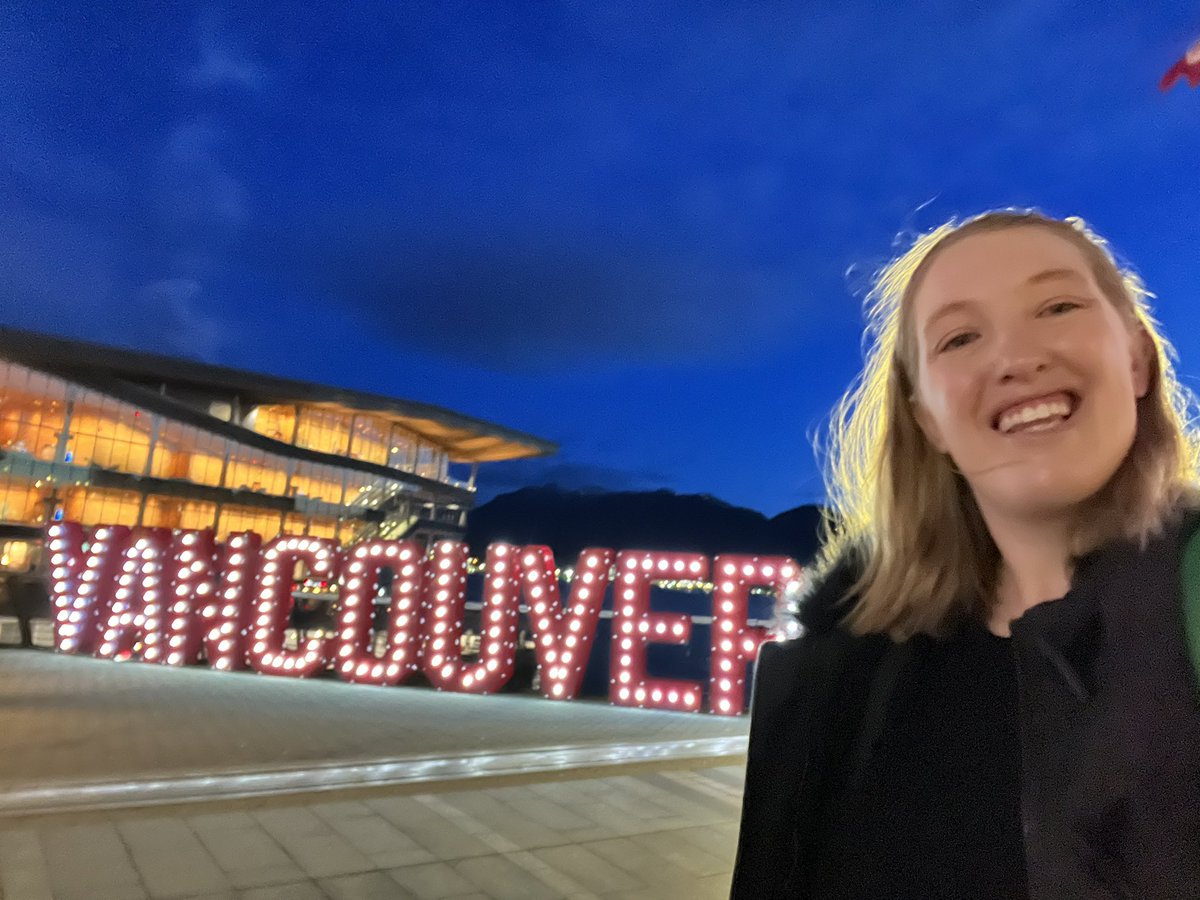 Up nice and early for day 1 of #geocongress2024! (Got proposal to finish). Big plus: an unencumbered photo with the Vancouver sign.