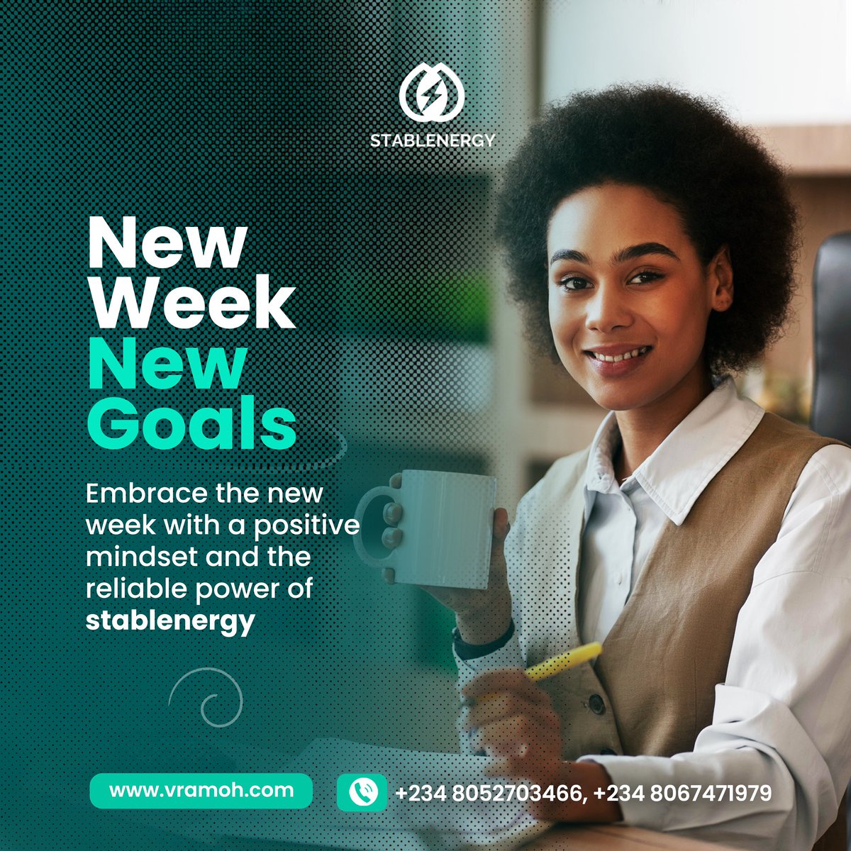 stablenergyng's tweet photo. Wishing you a productive week 

#CAPCOMCUPX #FRAITA #MAFS #solarenergy #inverterbattery https://t.co/wNy2cD0GWZ