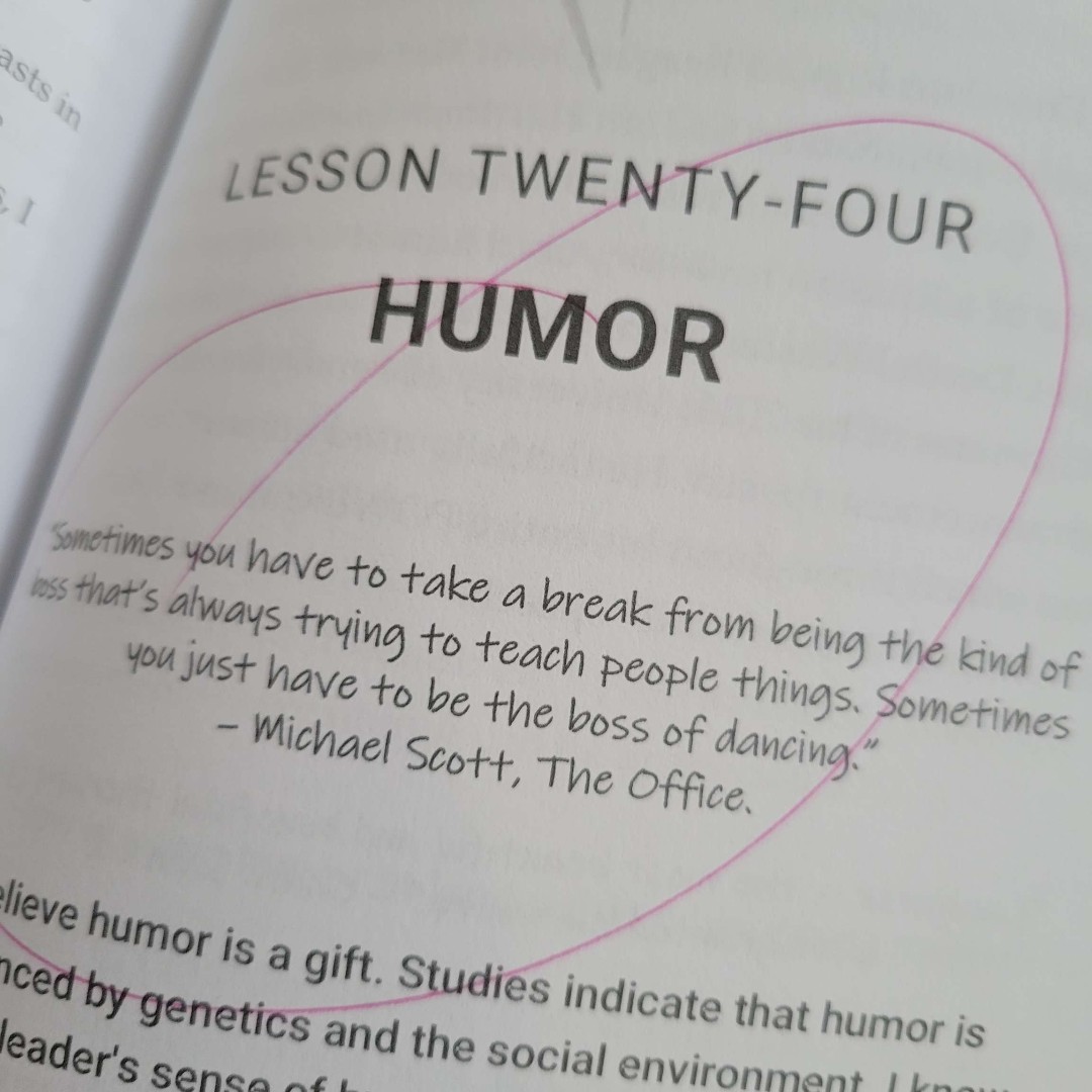 Who loves a good episode of The Office!?

In the book, "You Have the Power," by S. Andrew Wright, humor is an entire chapter! Using #humor in #leadership no laughing matter? 

Grab 30 Inspirational Leadership Lessons today!
p1leadershipusa.com/store