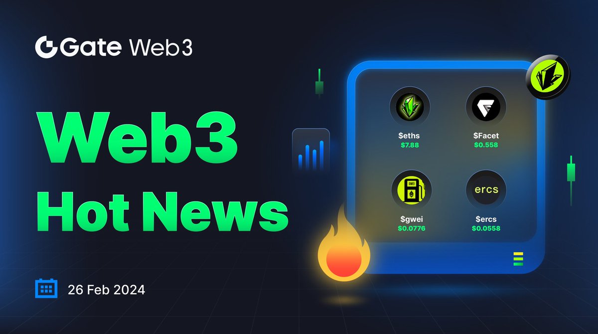 ⚡️Web3 Hot News Tracking🔫

📊Last 24H, $Eths exceeded $7.88, up 34.14%, with a market cap of $165.41M, ranking first🏆

🏅️ $Facet $gwei $ercs led the gains🔥

🤔️Which #Ethscriptions tokens do you hold?

❇️Trade #ETHs🚀:gate.io/web3/inscripti…

#GateWeb3