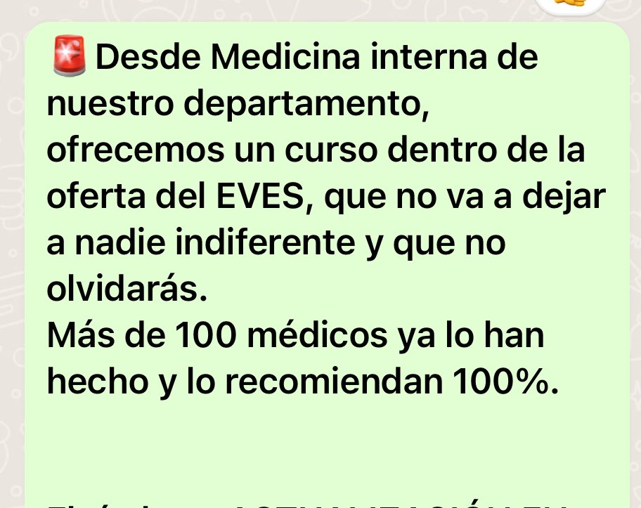 interna_ALL's tweet photo. 🅾️ 𝗧𝗲 𝗹𝗼 𝘃𝗮𝘀 𝗮 𝗽𝗲𝗿𝗱𝗲𝗿? 
⬇️
Dentro del plan de formación continuada de la EVES @GVAsanitat , ofertamos desde @interna_ALL este curso @GVAdsarnau @SEMERGEN_CV @AnaAlbert1 @smi_cv @Sociedad_SEMI @belenserras @Sol_anion_roig https://t.co/RGtzceb9oN
