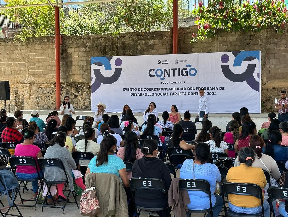 SoniaRocha1qro's tweet image. Acompañe a la Secretaria de Desarrollo Social Diana Pérez a la Entrega de Tarjetas y Eventos de Corresponsabilidad del “Programa de Desarrollo Social para Apoyar a las Mujeres en Situación de Vulnerabilidad, Tarjeta Contigo”, en #Conca #ArroyoSeco. #CercanaYDeTuLado