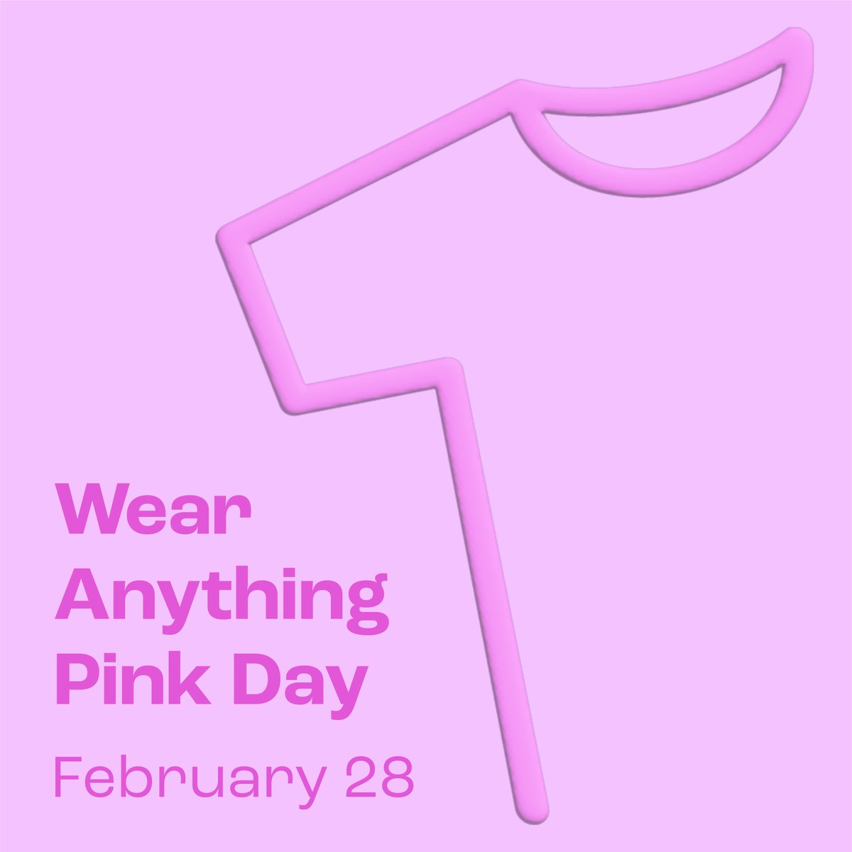 A reminder to wear ✨ ANYTHING PINK ✨ this Wednesday!

Together, let’s take a stand against bullying in schools. Dress in your best pink socks, shirt, pants, hat - anything you'd like! Help raise awareness and show your support on February 28th 👚👗👛💞