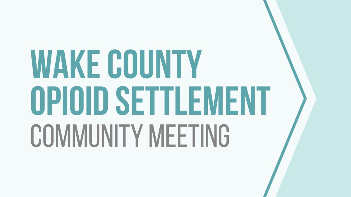 WakeGOV's tweet photo. Join us at the #WakeCounty Opioid Settlement Community Meeting on March 15! 🗓️

You can expect to learn more about the $65 million in funds coming to our community and share your input on how to best use them to combat this crisis.

Get all the details ➡️ https://t.co/ebsOfOExOQ https://t.co/1KlsIAlwbo