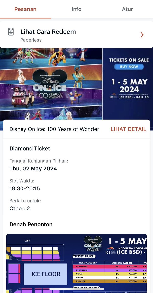 prisha_aurora's tweet photo. H-1 baru tau ada disney on ice jakarta. Td pagi langsung buru buru nge war, Alhamdulillah dapet tiketnya!!! Seneng poollll🫶🏻💃🏻 see you on may~ https://t.co/es1nxvTjAT