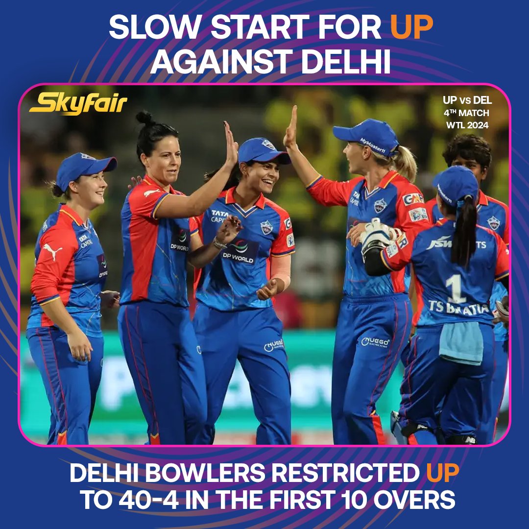Delhi off a good start in their second Womens T20 League 2024 match.

#Delhi #UP #cricketmatch #T20Cricket #MarizanneKapp #SkyFair