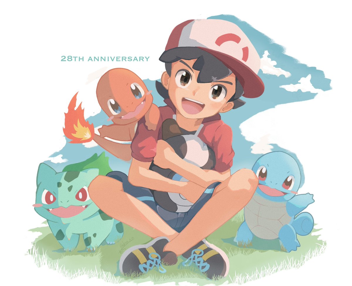ポケモン「いつもありがとう!!28周年おめでとう!!#PokemonDay#ポケモンデー 」|あきらのイラスト