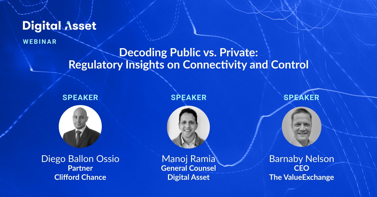 digitalassetcom's tweet image. 🌟 Final Reminder: Don&apos;t miss tomorrow&apos;s webinar!  
Explore key regulations shaping #BlockchainNetworks, discover strategies to optimize tokenization, and navigate capital charges. Secure your spot now ➡️ bit.ly/4bzwKcz