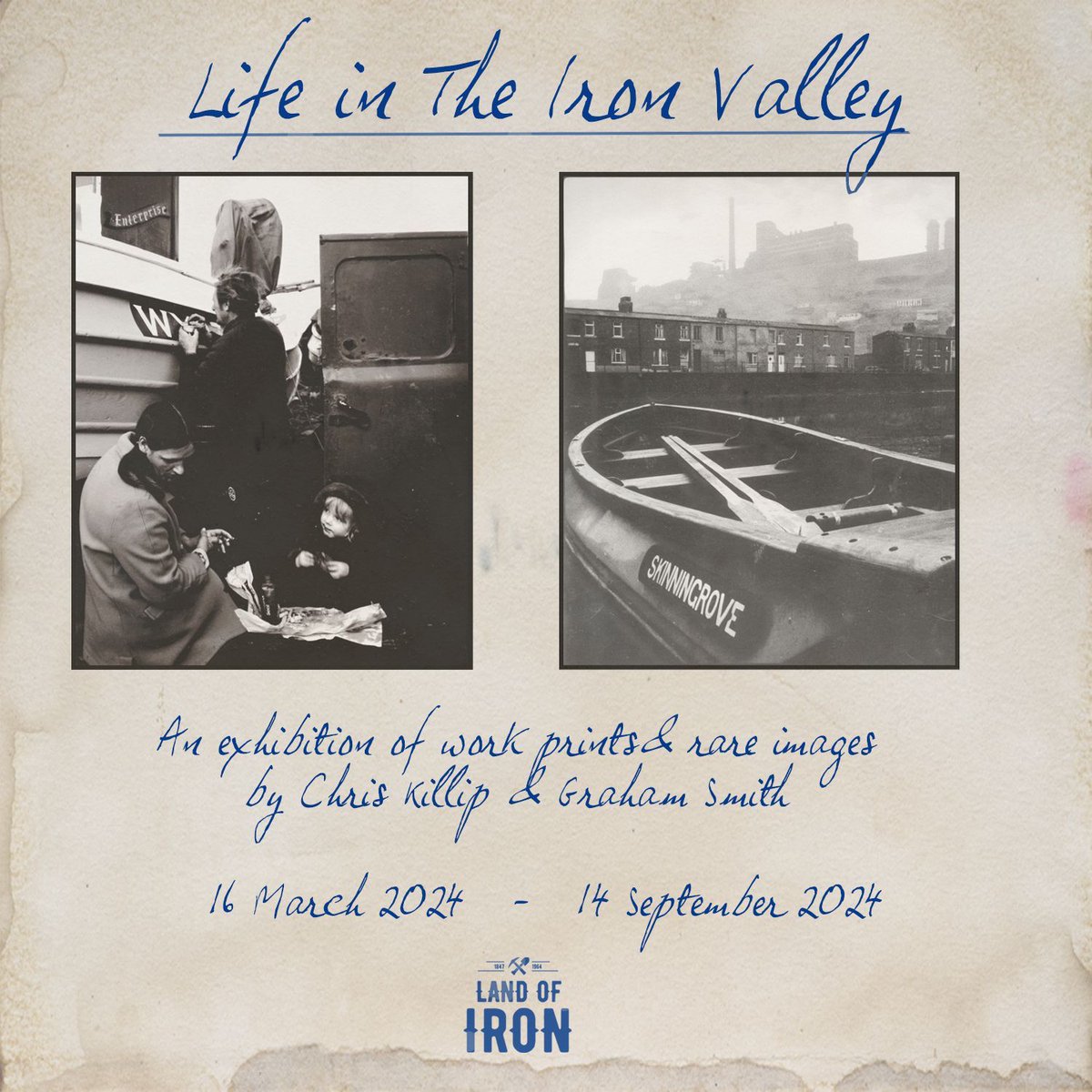 We are delighted to announce our next exhibit!

Life in The Iron Valley – an exhibition of work prints and rarely seen photographs depicting the village of Skinningrove - by Chris Killip and Graham Smith opens on Saturday 16th March 2024.