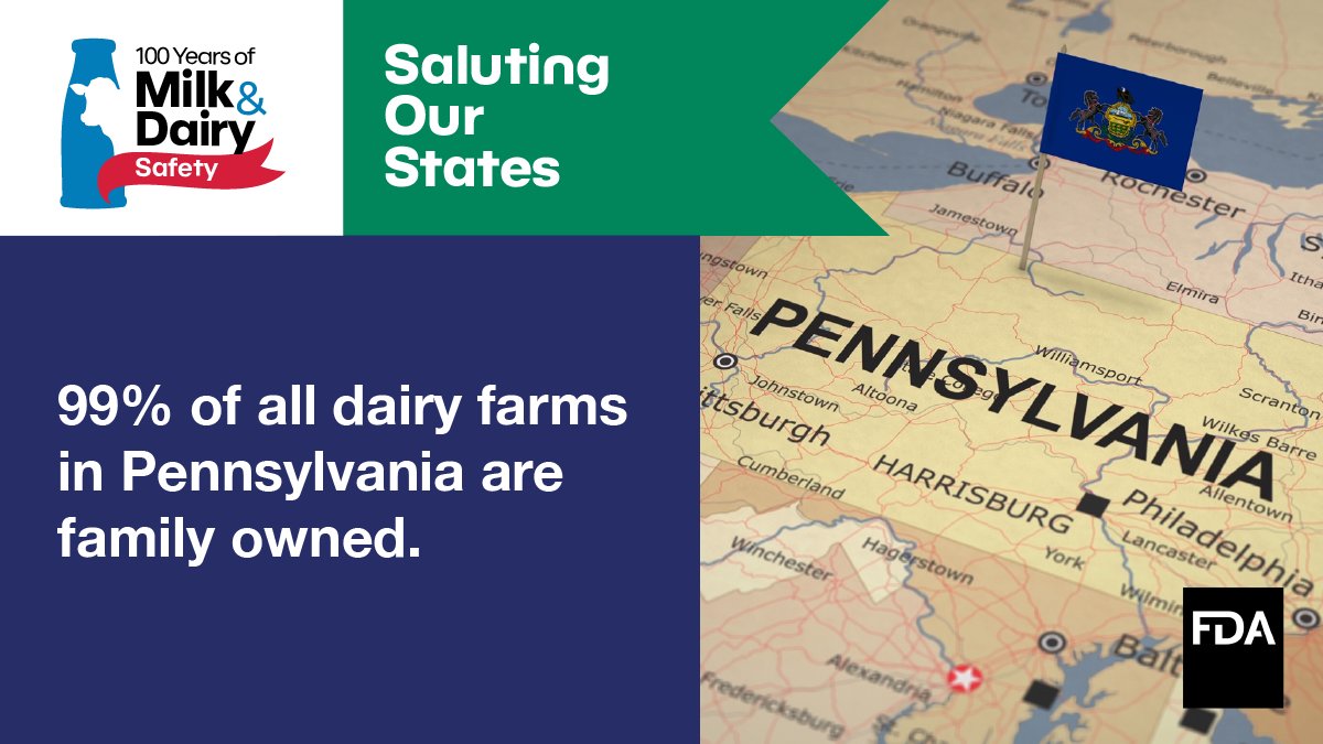 The dairy business is a family business in Pennsylvania. @PAAgriculture And part of the U.S. dairy business producing safe, quality products! #milk100 fda.gov/food/milk-guid…