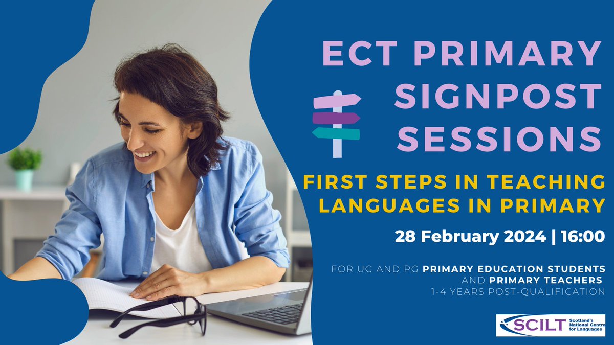 New to primary teaching in Scotland? Interested in developing practice relating to languages, home and taught? Don't miss our first Signpost Session! loom.ly/raSwbZo
Registration closes today!
#Languages #PrimaryTeaching #CLPL