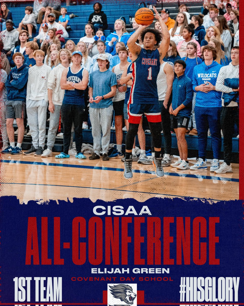 CovenantDayBB (@covenantdaybb) on Twitter photo Congratulations to <a href="/eliijahgreen/">Elijah Green</a> for making 1st TEAM All-Conference in the CISAA.
#HISGLORY Congratulations to <a href="/eliijahgreen/">Elijah Green</a> for making 1st TEAM All-Conference in the CISAA.
#HISGLORY