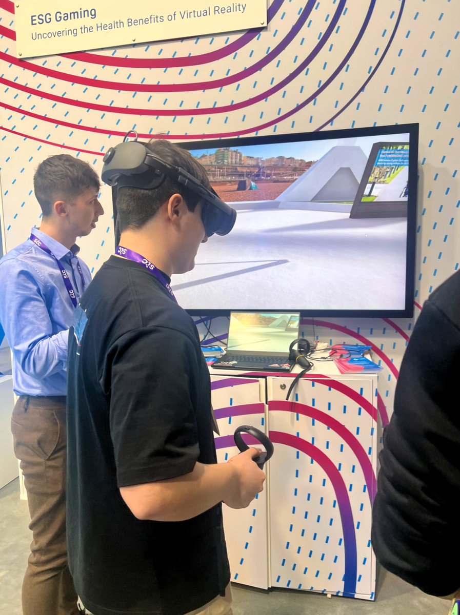 htcvive's tweet photo. #ESGGaming is bringing innovation to #MWC24! As a non-profit organization, they're using VIVERSE For Business to create virtual worlds dedicated to improving mental health. Join us to experience their groundbreaking approach firsthand! #MentalHealth #VIVERSEforBusiness #HTCVIVE https://t.co/jL3mMbfkk1