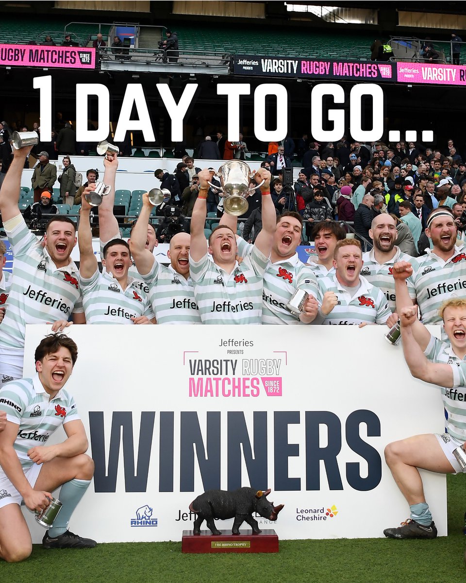 VarsityMatches's tweet photo. 𝙊𝙣𝙡𝙮 𝙤𝙣𝙚 𝙩𝙚𝙖𝙢 𝙘𝙖𝙣 𝙡𝙞𝙛𝙩 𝙩𝙝𝙚 𝙩𝙧𝙤𝙥𝙝𝙮... 🏆

#varsitymatches #oxford #cambridge #stonexstadium https://t.co/KEgEczjB1A
