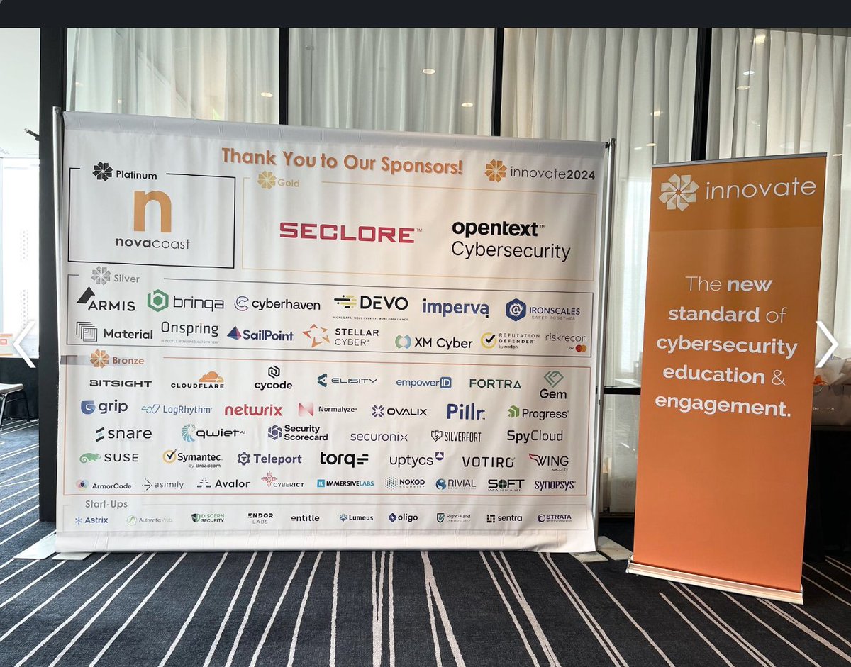 Shout out to our fellow sponsors at this week's Innovate Cybersecurity Nashville! 👢🤠@Avalor_io is excited to join you at this unique event! ow.ly/RCPR50QHRhY

@LogRhythm @IronScales @XMCyber_ @Suse @silverfort @goteleport @ImmersiveLabs @StellarCyberAI @securonix