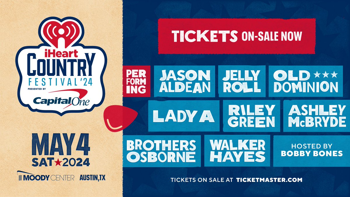 See Jason Aldean, Jelly Roll, Old Dominion, Lady A, and more at this years #iHeartCountry Festival at the Moody Center in Austin, Texas. Get Tickets Here ➡️ ihe.art/0B8fbu8