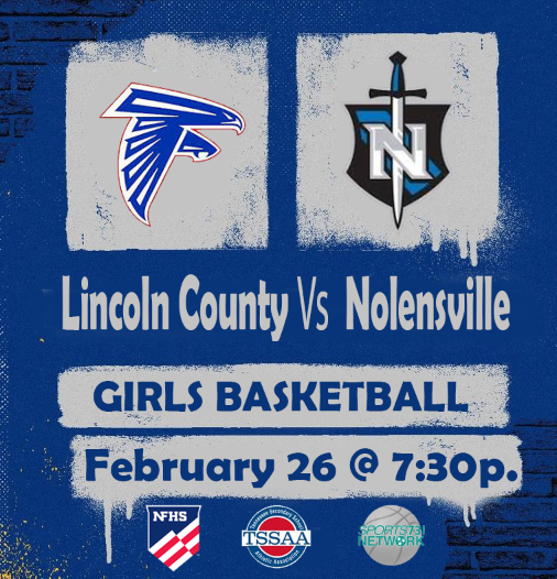 It’s GAME DAY 
🏆 Region Semifinals
🏀Lincoln County 🆚 Nolensville 
⏰ Varsity Girls 7:30p.
WATCH🎥: nfhsnetwork-com.eventsports.online/hsb.php

<a href="/LCHSFalcons/">Lincoln Co. HS</a> <a href="/ctippslchs/">LadyFalconBasketball</a> <a href="/LCSchools1/">Lincoln Co. Schools</a> <a href="/wcsNHSathletics/">Nolensville Athletics</a> <a href="/wcsNHScl/">NHSWomen'sBasketball</a> <a href="/NHSNAC/">Nolensville Athletic Committee</a> <a href="/GamerMom4TN/">Amber Clark Harris</a> <a href="/spoiled9722/">La-Tara Washington</a>