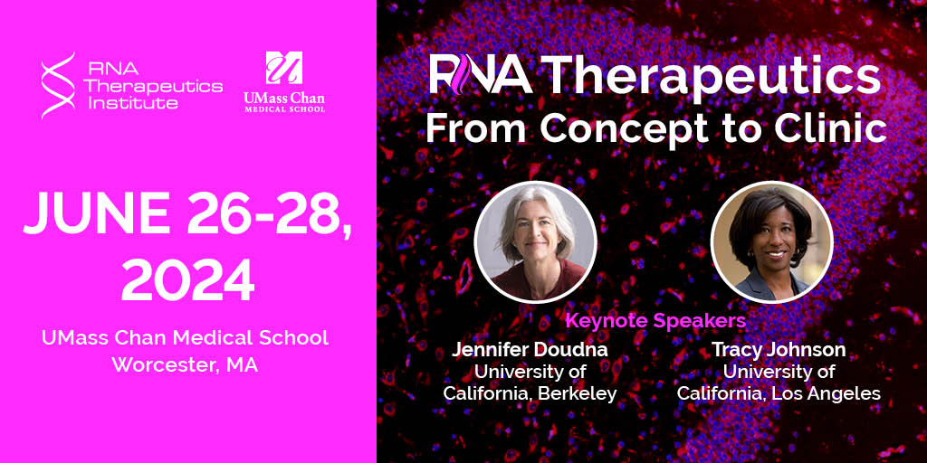 Have you submitted your abstract to #RNATx2024 yet? Less than TWO WEEKS left to submit your abstract for a short talk at the 2024 RNA Therapeutics: From Concept to Clinic (in person and virtual!) RT & share with colleagues! go.umassmed.edu/abstracts