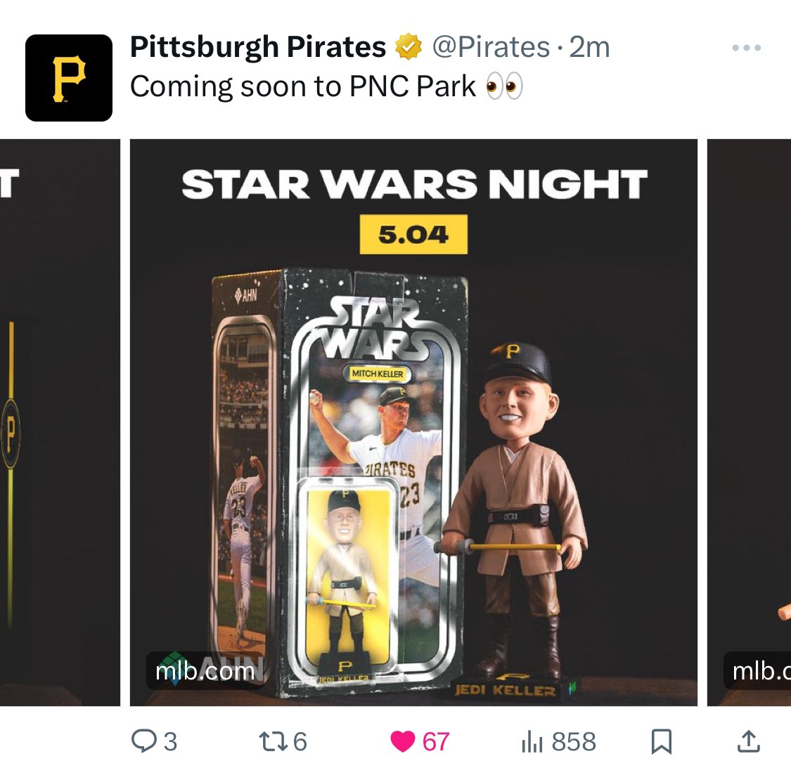 Close enough. 🖤🗡️🏴‍☠️💛 #StarWarsNight #LetsGoBucs #Pirates