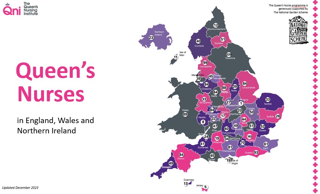 Did you know? We're proud to have 2404 dedicated Queen's Nurses serving communities across England, Wales and Northern Ireland. Discover how many #QueensNurses are in your area by exploring the interactive map on our website: qni.org.uk/nursing-in-the…