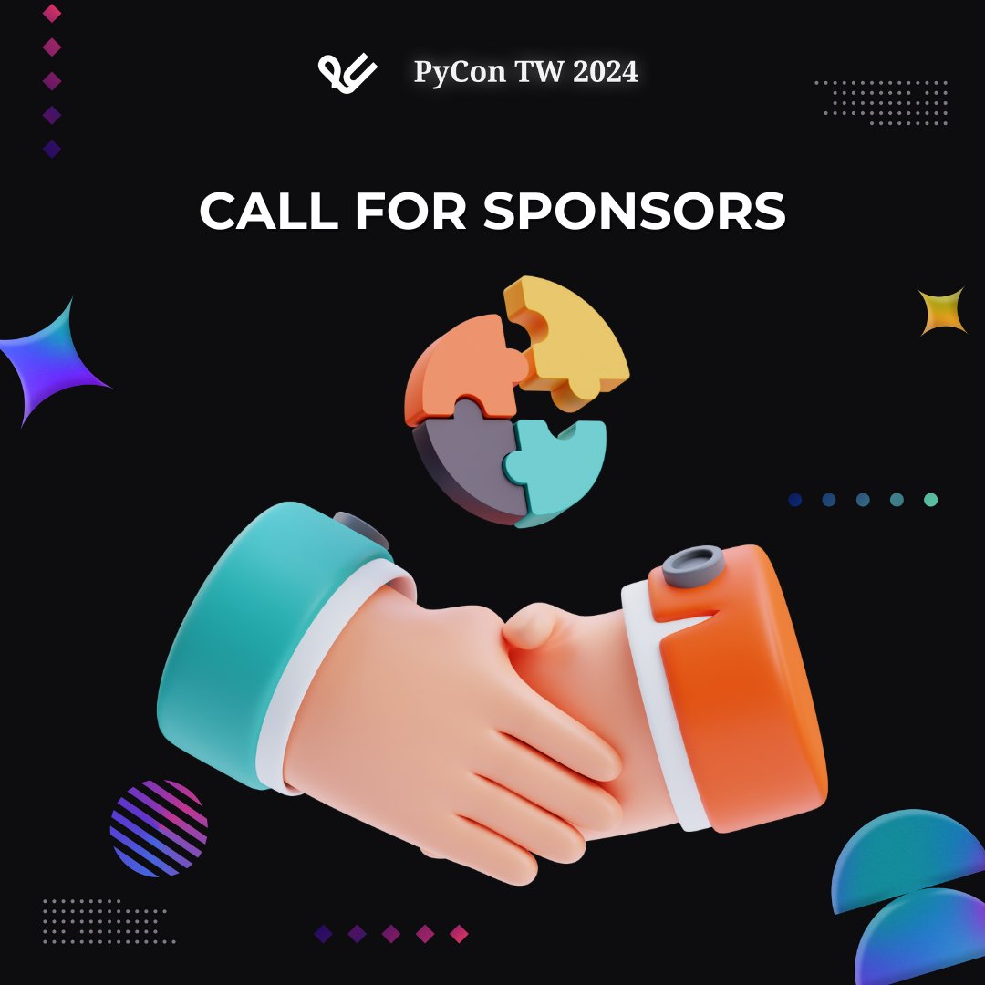 PyConTW's tweet image. 🎉 Call for Sponsors! Don&apos;t Miss Out on Special Programs! 
Join us as we celebrate the 12th edition of PyConTW, made possible by our incredible sponsors. Discover exclusive sponsorship opportunities now: pse.is/CFSponsors 🐍✨
#PyConTW #Sponsorship #CallForSponsor #TechConf