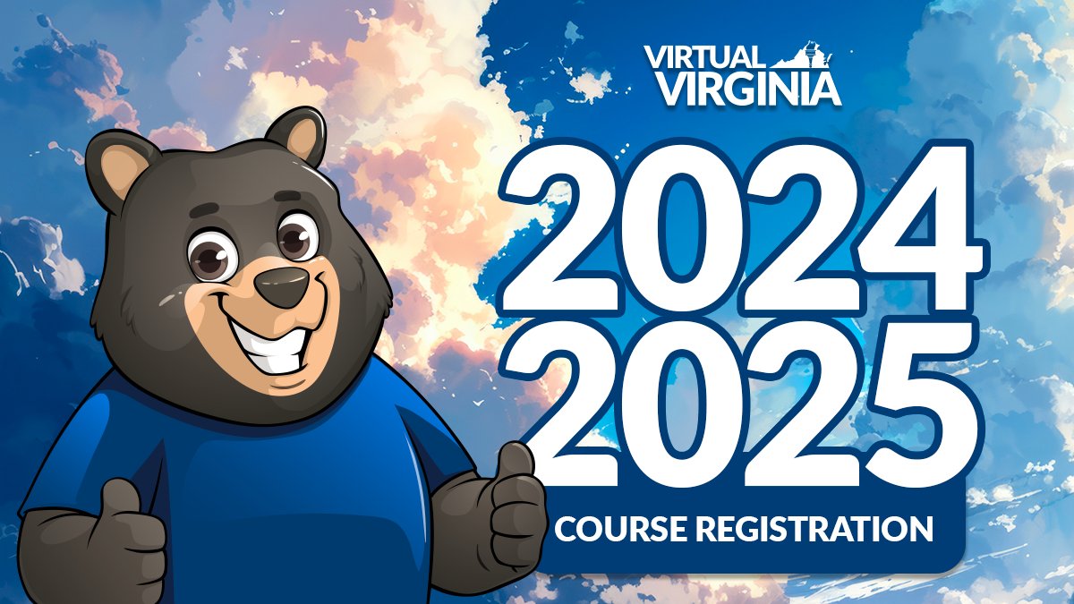 VVA online course registration for 2024–2025 will open March 15! Get a jump start by learning more about VVA's offerings, including 6 new courses in CTE, fine arts, and world languages for grades 6–12. Learn more: virtualvirginia.org/24-25