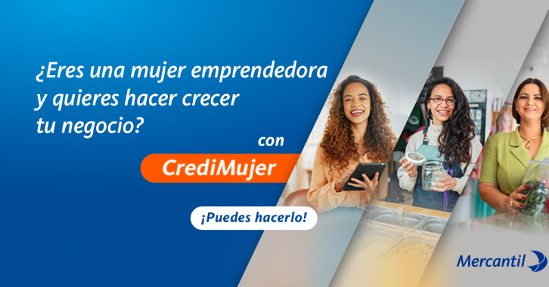 MercantilBanco's tweet photo. Sabemos que eres una mujer emprendedora y quieres hacer crecer tu negocio, por eso te ofrecemos el producto CrediMujer.

Solo debes realizar la entregar de los recaudos vigentes en la oficina de tu preferencia.

#Mercantil #MercantilImpulsaTuMundo #CrediMujer