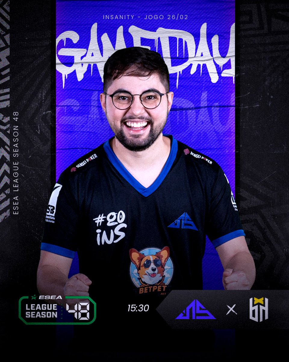 inSanitY Sports (@insanitybrgg) on Twitter photo Hoje é dia de <a href="/ESEA/">ESEA League</a> League 48 e vai ser uma partida dura contra a <a href="/bhbountyhunters/">Bounty Hunters BetJam</a> a partir das 15:30hs.
Vamos pra cima! 💪 🔥
🖥️ twitch.tv/zamorafps
#GOinS #ESEALeague48 Hoje é dia de <a href="/ESEA/">ESEA League</a> League 48 e vai ser uma partida dura contra a <a href="/bhbountyhunters/">Bounty Hunters BetJam</a> a partir das 15:30hs.
Vamos pra cima! 💪 🔥
🖥️ twitch.tv/zamorafps
#GOinS #ESEALeague48