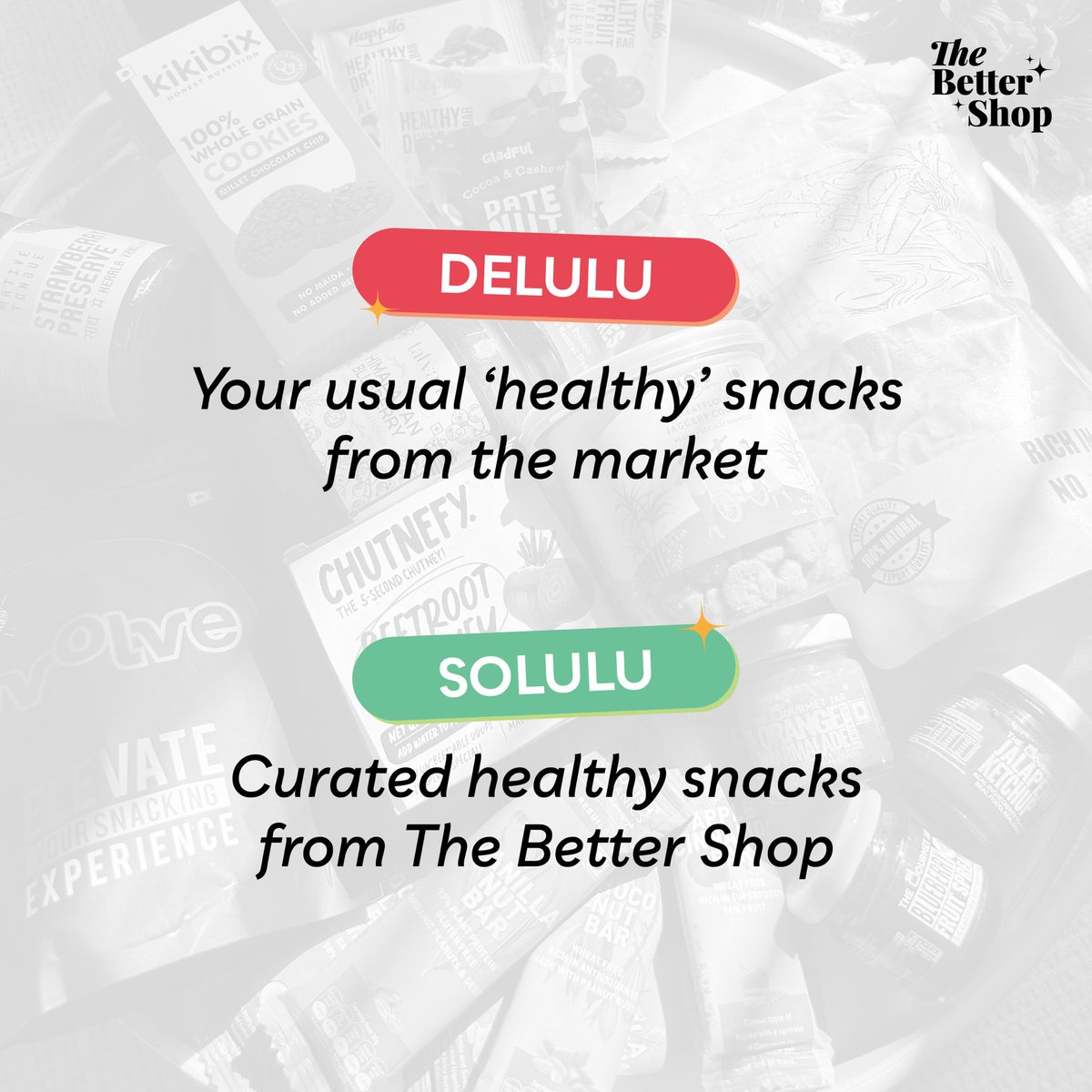 When it comes to health, being “delulu” is not really the “solulu” 😌🖤 Shop from a wide range of wholesome & healthy foods from @TheBetterShop today! #deluluisthesolulu #healthyfood #eathealthy #livebetter