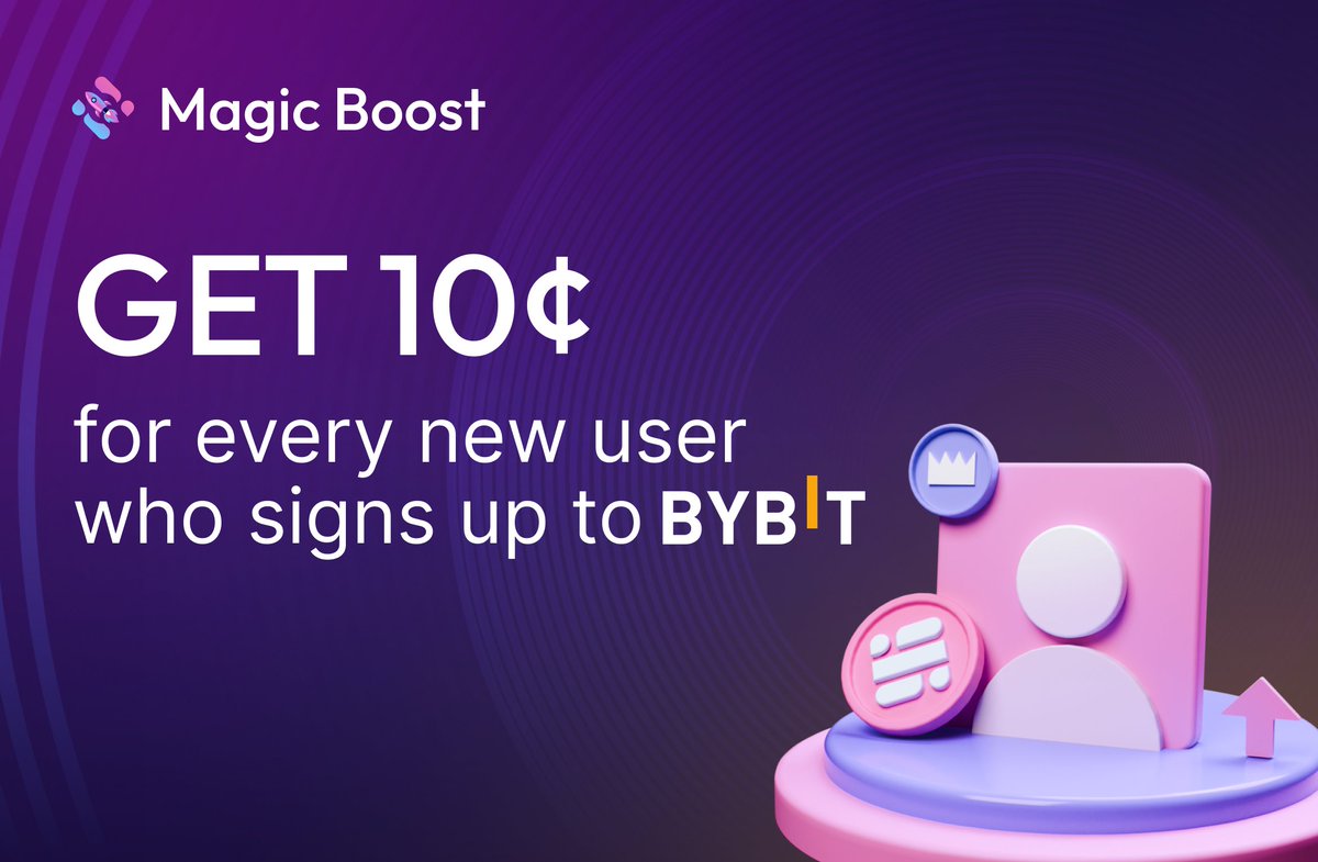 🚨 New Offer is Live on Magic Boost - ByBit South Korea 🚨 🤑 Earn 10¢ for every user who downloads and installs the ByBit app! 🌎 Available: South Korea Only ⛔ Restrictions: Only for newly registered users and android devices 👉 Sign Up: magic.store/magic-boost