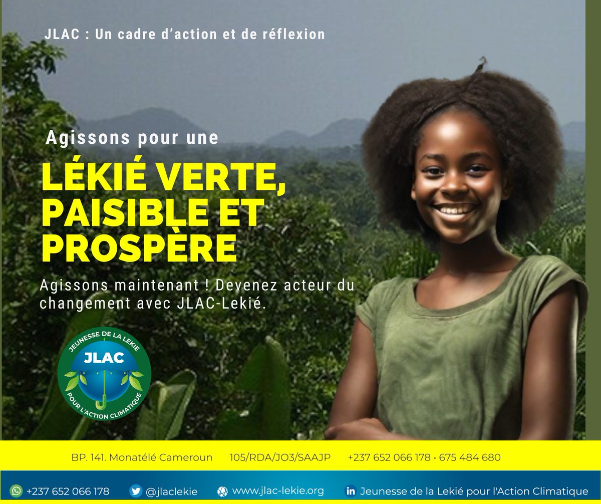 jcac237's tweet photo. Amis & jeunes de la #Lékié
Rejoignez-nous dans cette nouvelle aventure intergénérationnelle et multi-acteurs.
Ensemble, luttons contre le #changementclimatique et ses effets néfastes sur le #foncier, l’#environnement, l’#agriculture et la paix sociale
#jlac #jlac_lekie #Afrique https://t.co/k4jarENnQO