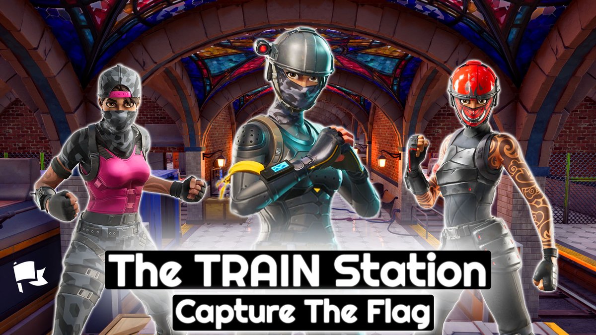 ArcTreitor's tweet photo. The TRAIN Station - CTF 7781-5123-4448

Choose your teams, 5v5 max. 
16 fun classes to choose from!
Grab the enemy flag from their side & bring it to yours.
First team to 5 flag captures, wins the round!

#FortniteCreative #Fortnite #FortniteUnderground @FNCreate