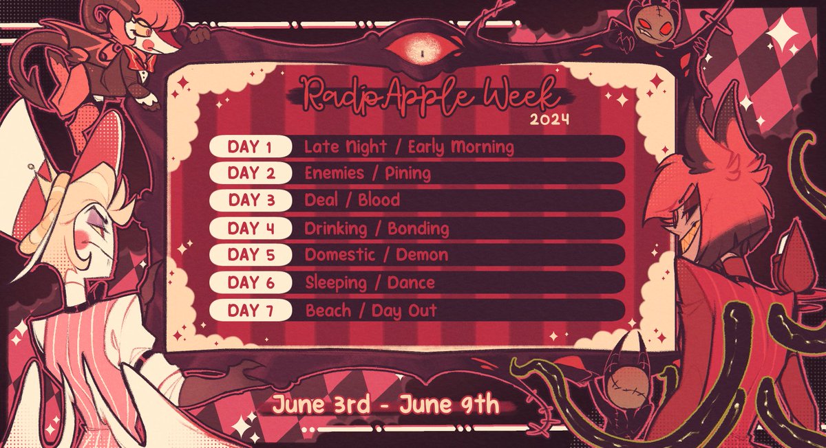 We are happy to announce the #RadioAppleWeek Once again! (Thought I forgot about it? lol) Hope everyone has fun as much as I did while preparing! 🍎| 3rd of June till the 9th. 🍎| NSFW won't be retweeted. (Tag properly) 🍎| DM if there are any questions!