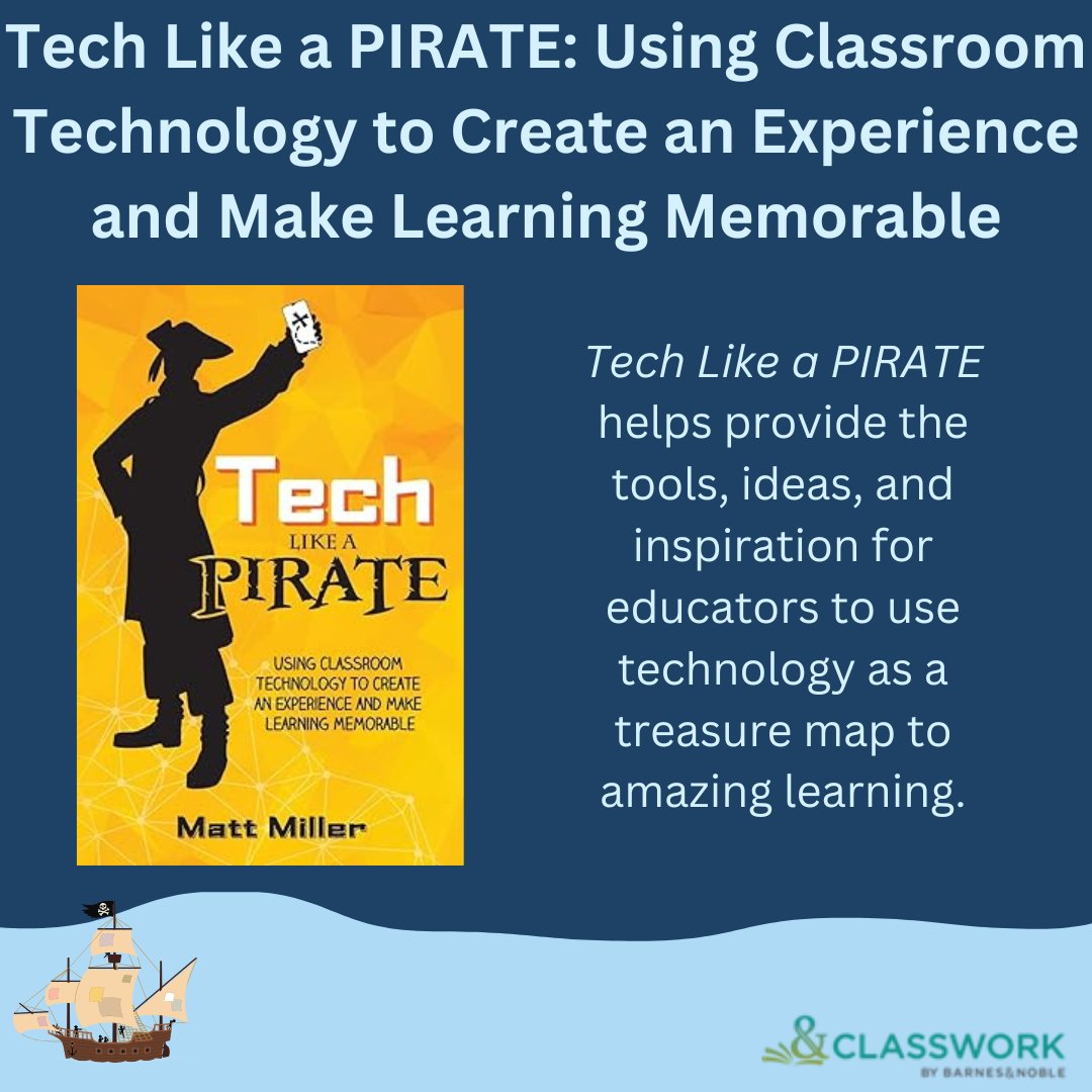 @nenagerman 🏴‍☠️Technology is apart of our everyday lives. Today's #PDMonday featured title, Tech Like a Pirate offers an accessible, engaging, and empowering toolkit for educators looking to innovate and engage their classes through technology. Ask #YourBNRep for more info today! 🏴‍☠️