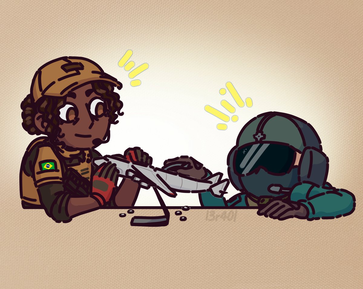 Airplane enjoyers

(Do you think they will fight for the opportunity to take the finished model home?)

#R6S #RainbowSixSiege #R6Community #WeR6Community
#Brava #Jäger