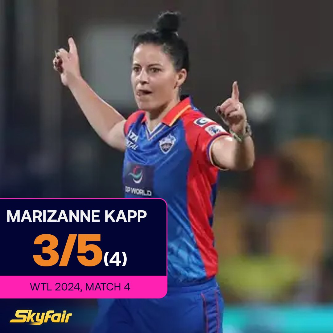 An outstanding spell from Marizanne Kapp against Uttar Pradesh.

#MarizanneKapp #UttarPradesh #Delhi #T20Cricket #SkyFair