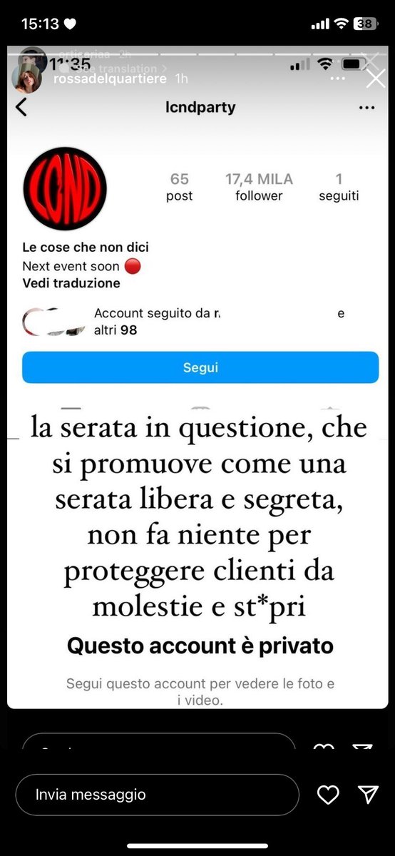 raga vi vorrei informare su una cosa che è successa a Napoli. Le cose che non dici è una di quelle serate “private” e alternative in cui tu non puoi scattare e foto e video della serata con il telefono e solitamente le fanno allo shine club in zona vomero (non ho prove).