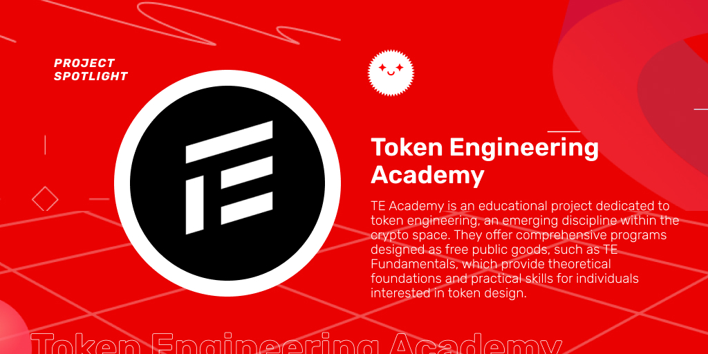 Project Spotlight: Token Engineering Academy 🌟

Excited to shine a spotlight on @tokengineering, a pioneering education project providing the world’s first bachelor-level #TokenEngineering program! 🚀

Follow them on X and learn more below!

👇