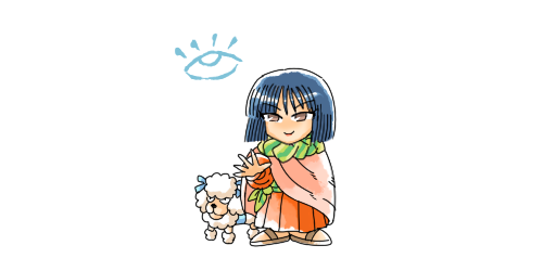 「おねえさん 」|打鳥のイラスト