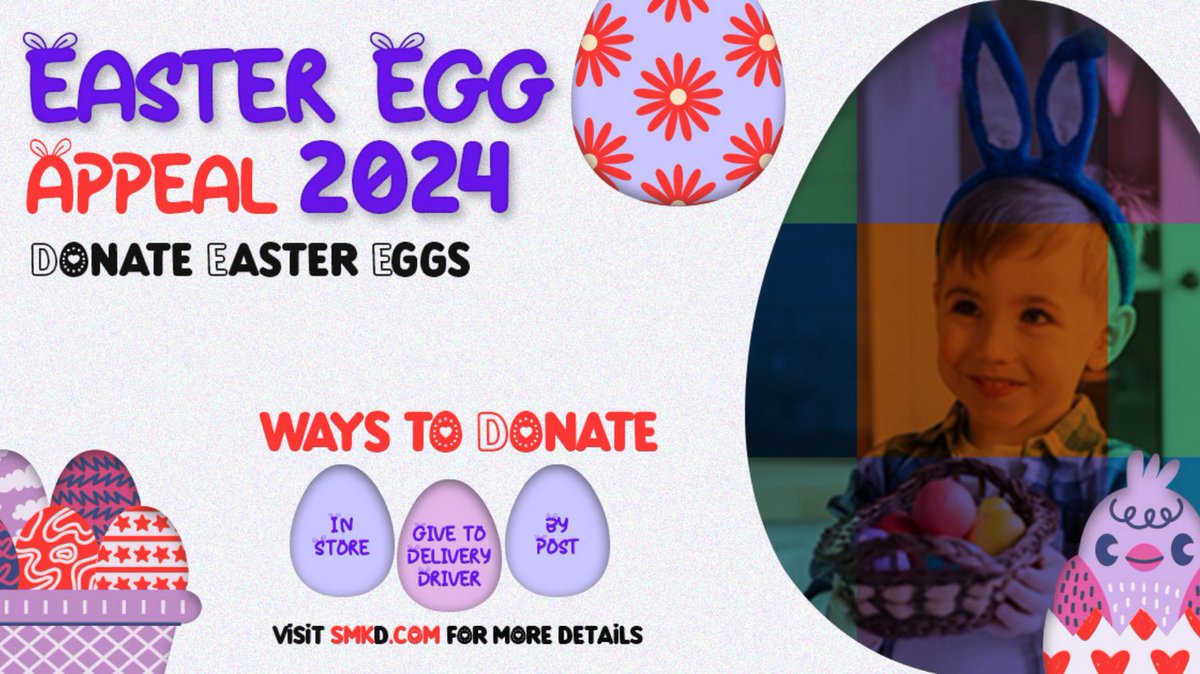 As Easter approaches, our team at SMKD are, once again, joining forces with JCI Bradford. This time it’s to give under privileged children Easter treats for the easter break. But we need your help. 
More Info Here: smkd.com/easter-egg-app…

#easter
#charity