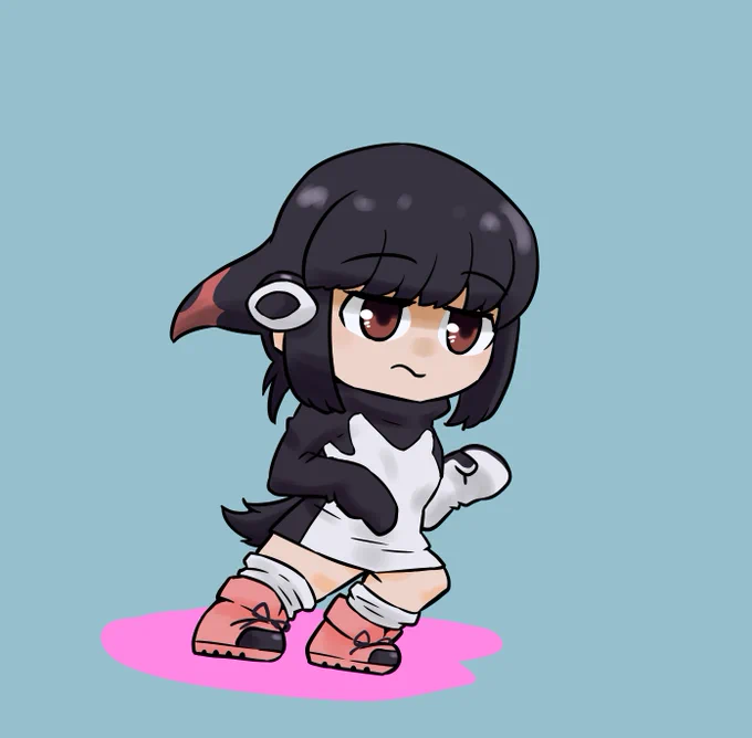 今日はアデリー。ミナミコもだけどシンプルだからすぐ描ける。 