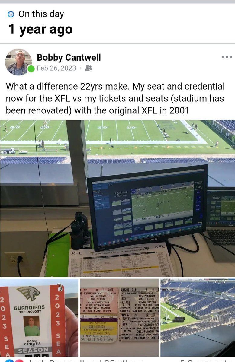 So Facebook reminded me that last year I was working my 1st #XFL game for @SMTlive here in Orlando. Had tons of fun & they let me go on the road to work a playoff game. I will definitely miss that!! I wish I could do more of this kind of stuff