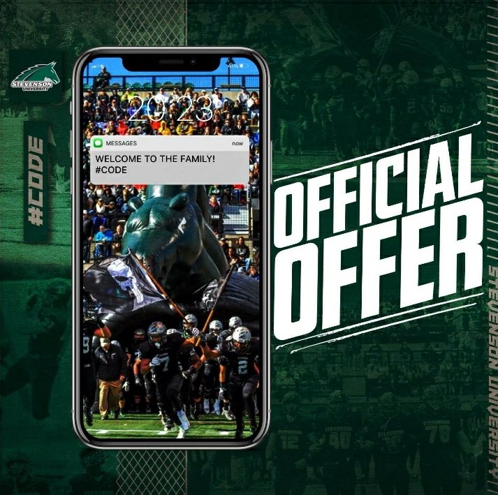 Stevenson Offered!!🟢⚫️ <a href="/CoachMontanez/">Coach Chris Montanez</a> <a href="/Coach_MahoneySU/">Pat Mahoney</a> <a href="/coachjeff26/">Coach Celestin</a> <a href="/CoachKalou/">Coach K</a> #AGTG
