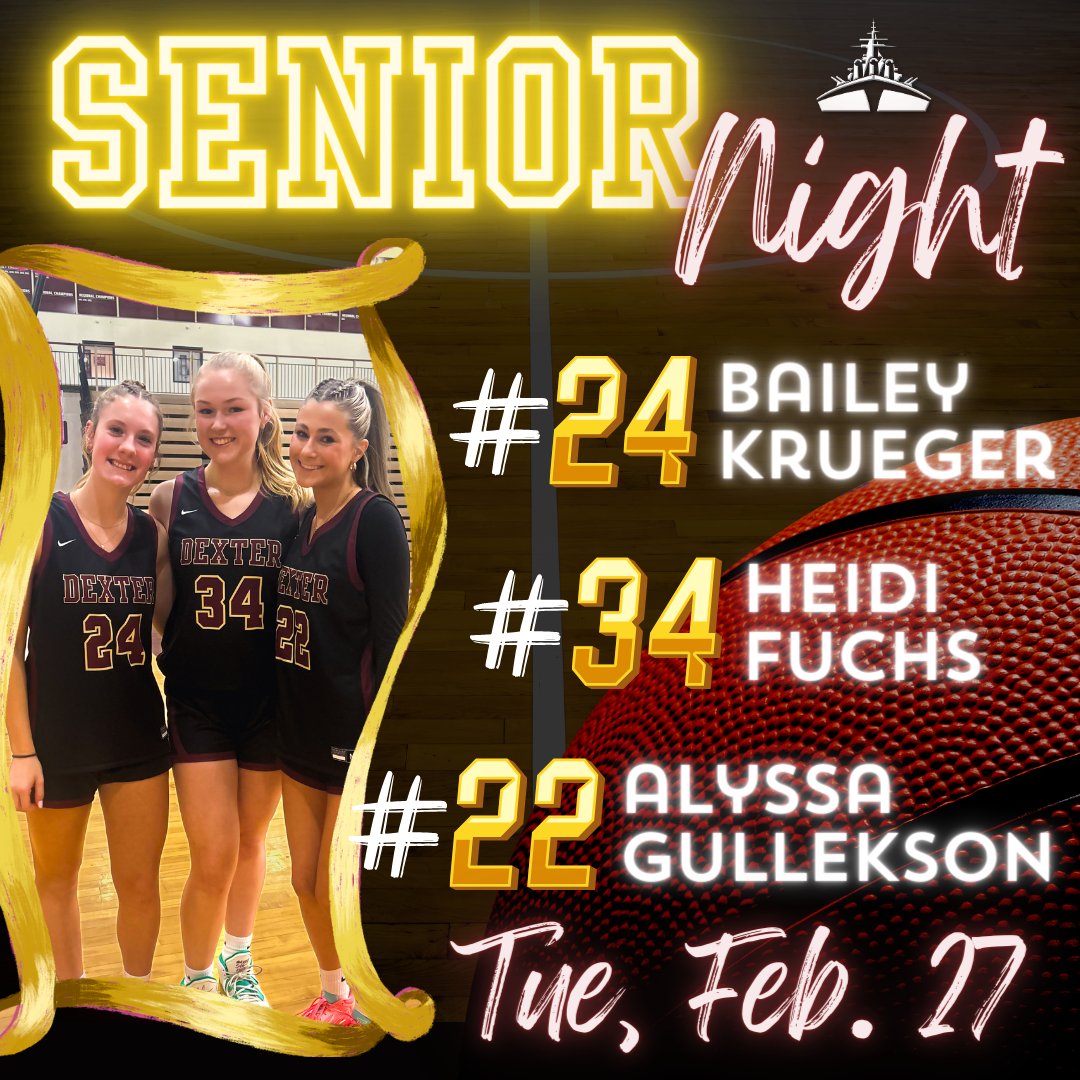 Tuesday is Senior Night and Youth Night!! Community Ed Basketball players - you get free admission and free popcorn! Arrive by 6:30 PM to be part of the pre-game player tunnel! 🍿🏀