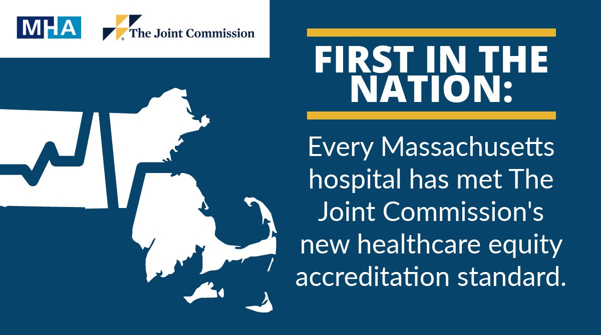 Big news!! 🎉 In a first-of-its-kind distinction, all hospitals in Massachusetts have taken the meaningful step to eliminate health disparities by meeting @TJCommission's new healthcare equity accreditation standard. Learn more about the achievement: shorturl.at/csJW8