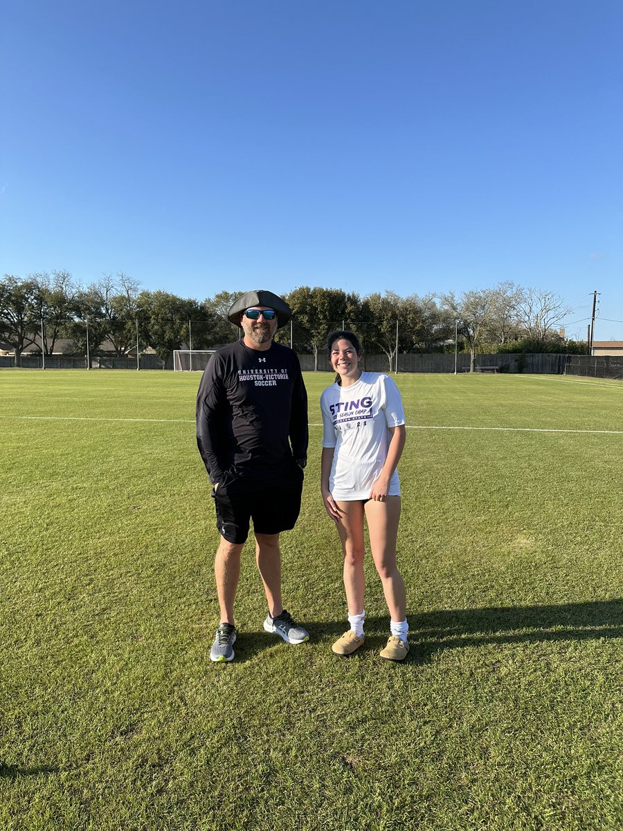 Had an amazing time at UHV today! Thank you so much Coach Rigby, Coach Kim, and all the other coaches that came out! I appreciate being invited to the camp and getting to see the beautiful campus! @UHVJAGUARS UHV Soccer!