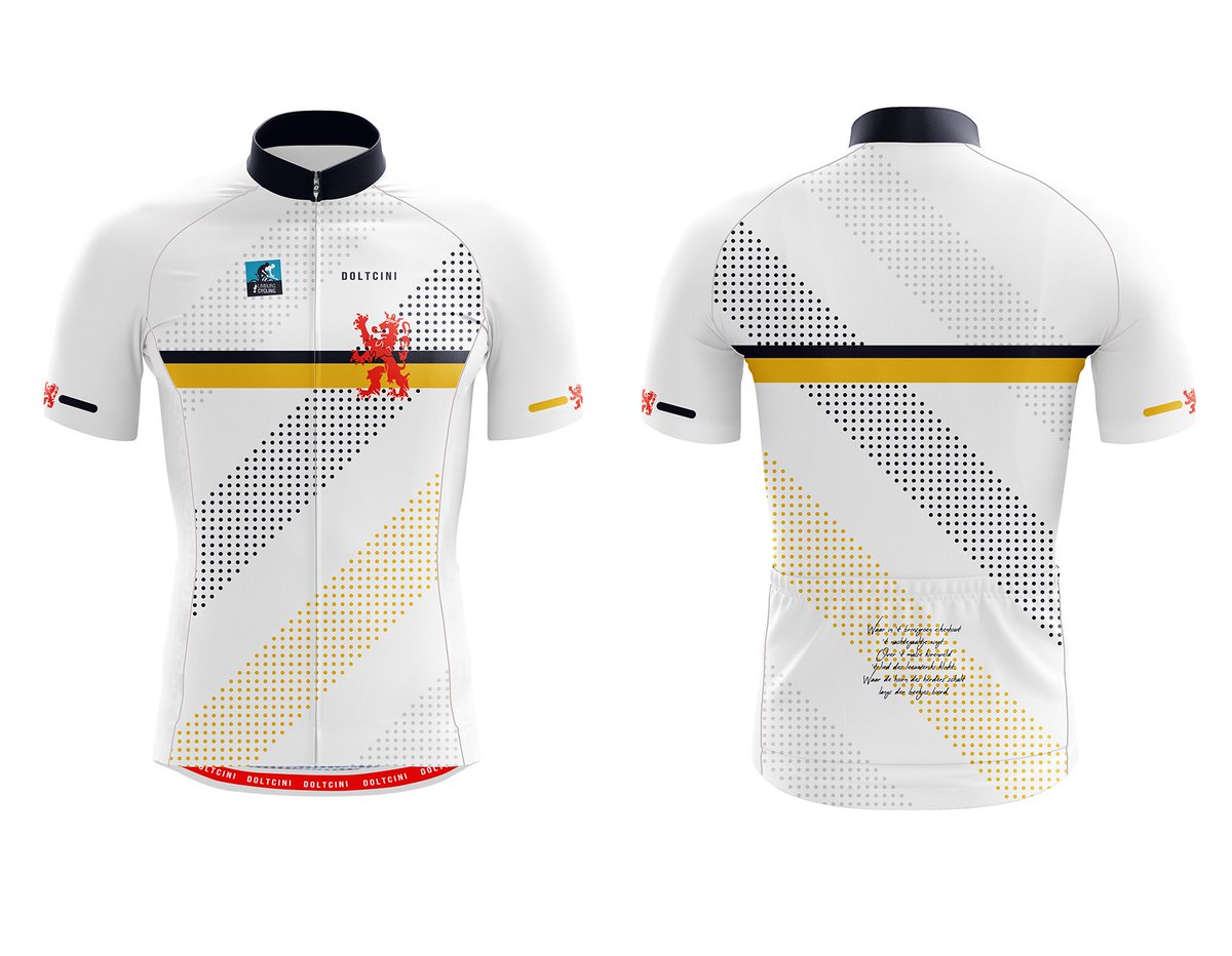 😍Nieuw Limburgs wielertenue te koop

✅Wit of blauw shirt
✅Blauwe broek
✅Witte én blauwe sokken
✅Tekst: 'Wie sjoeën ós Limburg is' in de kraag
✅1e couplet Limburgs volkslied op de rug

💰Opbrengst voor het Limburgse jeugdwielrennen! 

ℹ️ limburgcycling.com/wielershirt/