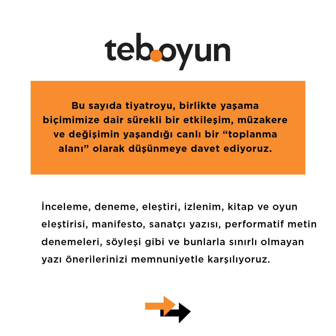 Açık Çağrı: Buluşmalar

Sayı Editörü: Eylem Ejder

Genel Yayın Editörü: Tijen Savaşkan

Özet gönderim son tarihi: 10 Mart 2024